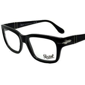 NEW PERSOL 3301-V 95 Black Silver Men Eyeglasses 57-19-145mm
